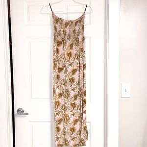 Sleeveless Pink and green floral maxi dress - Forever 21